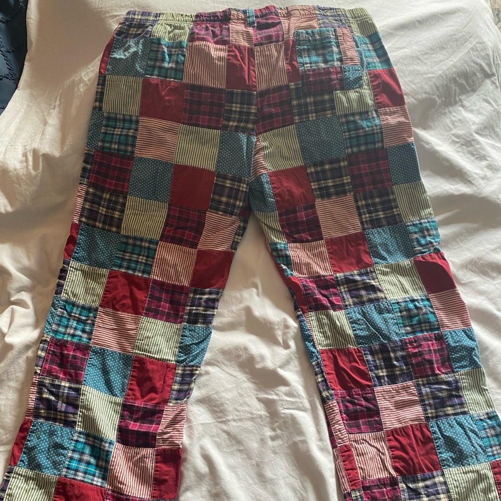 Aerie Women’s XL vintage 90’s/Y2K wide leg patchwork pants. 100% cotton.
